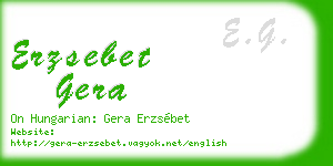 erzsebet gera business card