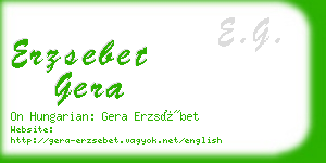 erzsebet gera business card